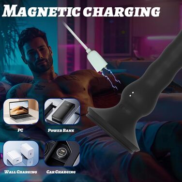 Вібратор для ануса для чоловіків: стимуляція простати, 10 режимів, з присоскою | Qhysin