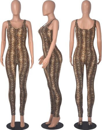 Комбінезон жіночий HKWZYY з леопардовим принтом (M, принт 'Змія')