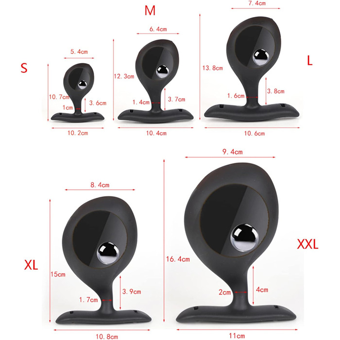 Анальний плагін Jinqian з силікону з металевою кулею, носимий дилда, Buttplug з ханесом, ременем, великі анальні кулі, анальний плагін, дилататор, секс-іграшка для жінок та чоловіків (золото)