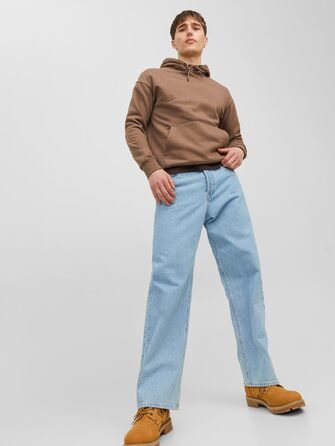 Чоловічі джинси Jack & Jones JJIALEX Baggy Fit синього кольору, денім