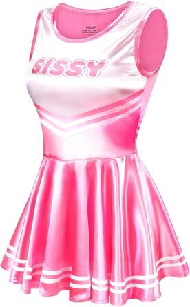 Комбінезон без рукавів з блискучого атласу LittleForBig для дорослих (рожевий, XXL)