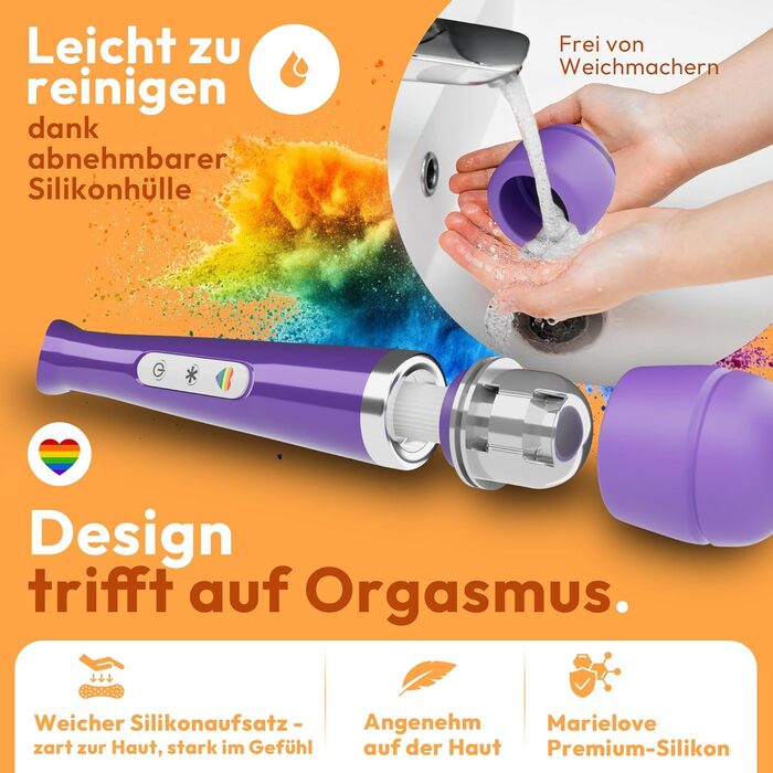 Вібратор Magic Wand для жінок з керуванням через додаток – масажер для стимуляції клітора та пар – 20 режимів, 10 інтенсивностей, бездротовий, водонепроникний, тихий (фіолетовий)