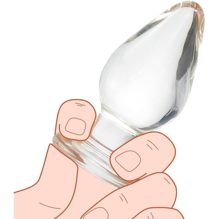 Анальний розширювач-пробка з кришталю та силікону 4 см для пар – стимулююча іграшка для секс-ігор