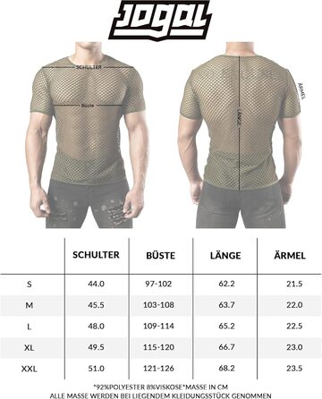 Чоловіча футболка JOGAL з ефектом прозорості, сітчаста, червона, розмір XXL