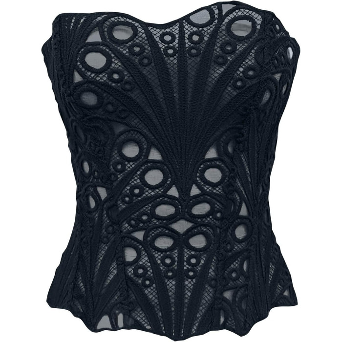 Корсет-топ для повних грудей: чорний корсет-шпеціаліст, готичний корсет, корсет-формувач, великі розміри, вінтажний стиль