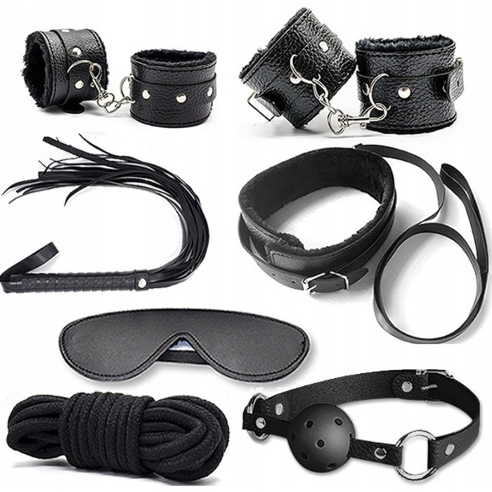 BDSM-набір LoveSex, чорний, 8 предметів