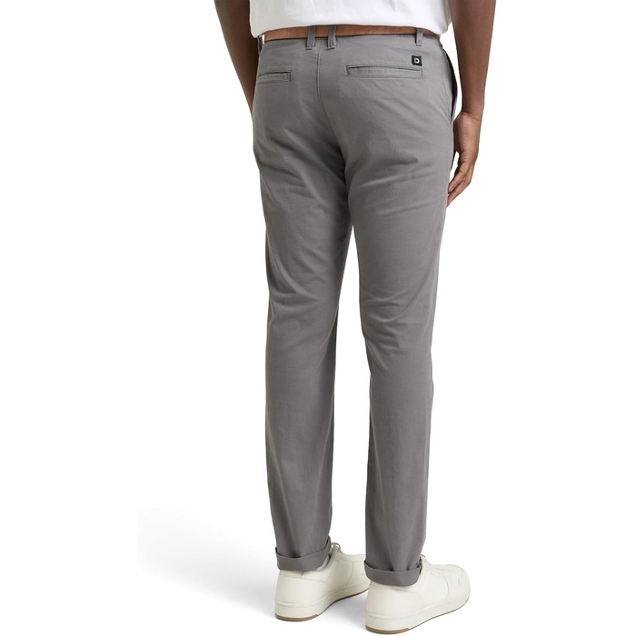 Чоловічі штани чинос Tom Tailor Denim Slim Fit з ременем, Castlerock Grey, 33W/32L