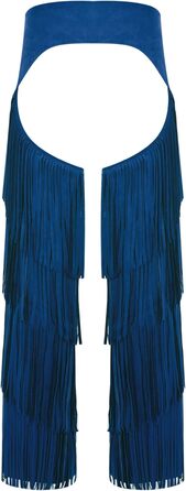 Чоловічі штани-ковбої MSemis з бахромою, відкриті на кроці, для карнавалу, фестивалів та тематичних вечірок, блакитні