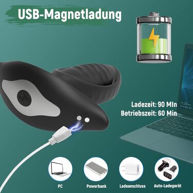 Вібратор для анального секса ZWFUN з 12 вібраціями, стимуляція простати, для чоловіків та жінок. APP-керування, 3 режими, масажний анальний плагін