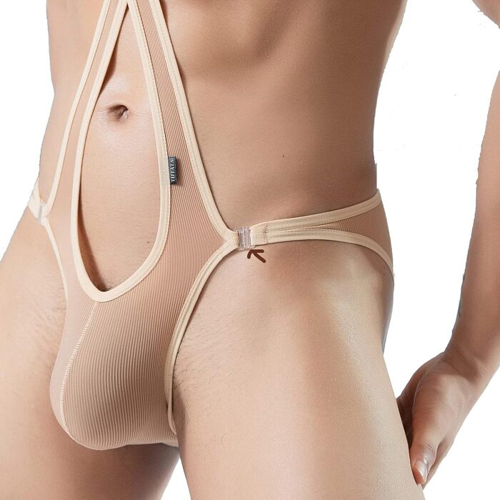 Комбінезон чоловічий Faringoto з високим гумовим поясом, для дорослих, кольори: бежевий, білий, рожевий (XL)