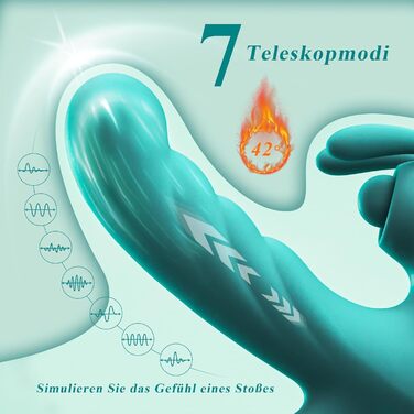 Вібратор G-Punkt Rabbit 3-в-1: анальний дildo, стимулятор клітора, для жінок. Силіконовий вібратор, іграшки для дорослих, для пар. 5 режимів вібрації, XXL