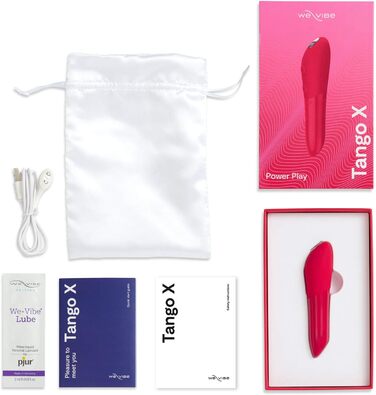We-Vibe Tango X Bullet Вібратор для жінок, 8 режимів, водонепроникний, блакитний (Вишнево-червоний)