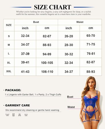 Комплект жіночої білизни RSLOVE (4 шт.) S, блакитний