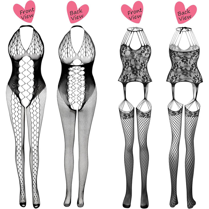 Чорна мереживна піжама з мереживом та шкарпетками для романтичних побачень (12 шт.)