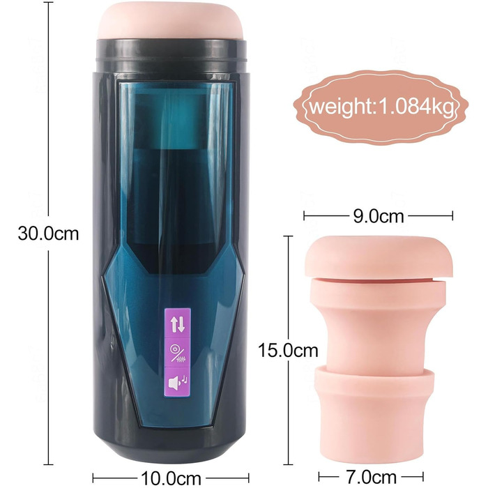 Автоматичний статевий задовольняючий пристрій для чоловіків з 4 телескопічними режимами та 9 вібраційними режимами