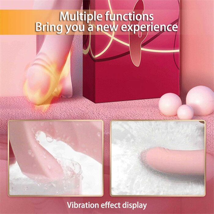 Вібратор Rabbit - вібратор для жінок, G-spot, 9+3 режими, нагрівання, рожевий