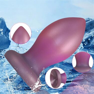 Силіконовий анальний плаг GeRRiT 6 розмірів, форма яйця, з присоском. Анальні кульки, стимуляція простати, для чоловіків, жінок, пар. XXL