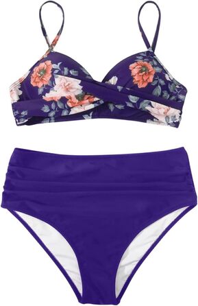Купальник жіночий суцільний Monokini з V-подібним вирізом, ефект схуднення, темно-синій (L)