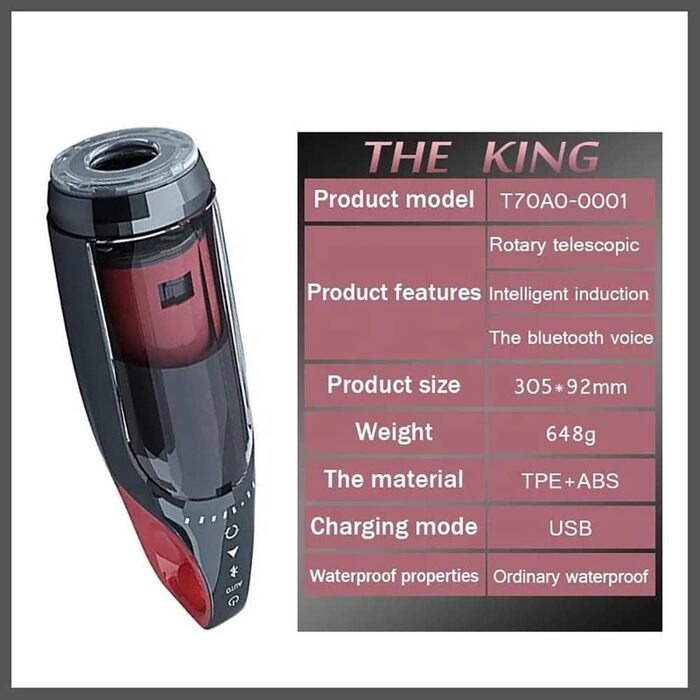 Електричний мастурбатор для чоловіків з 10 режимами, телескопічною функцією та ротаційним масажем. Автоматичний секс-іграшка, пеніс-насос