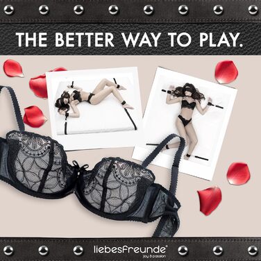 Набір для бондейжу Liebesfreunde® з кріпленнями для ліжка, наручниками та маскою для очей - BDSM для пар | Стабільний набір для сексуальних ігор