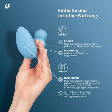 Анальні вібратори Satisfyer Deep Diver Connect App Bluetooth | З керуванням через додаток | Силікон | Водонепроникний IPX7 | Масаж простати для чоловіків та жінок | Компактний та дискретний | З вібрацією | Колір: Синій, Одиничний розмір