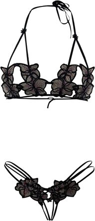 Топ-кроп WILLBET з мереживом на довгі рукави, чорний, універсальний розмір. Ідеальний для карнавалу та вечірок.