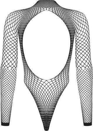 Сексуальний жіночий комплект нижньої білизни Selente Love & Fun: боді з мереживом та атласна маска (S-L, чорний)