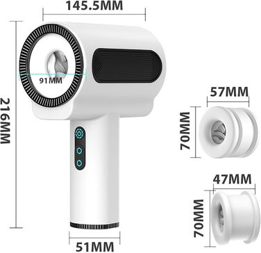 Електричний масажер для чоловіків TDLPlus з 7 режимами вібрації та телескопічним ротаційним механізмом