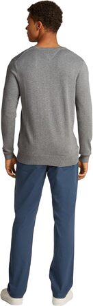 Чоловічий бавовняний джемпер Tommy Hilfiger Essential Cotton Crew Neck сірого кольору (Medium Grey Heather), розмір 3XL