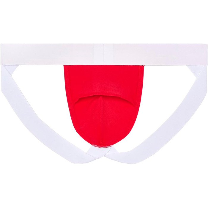 Шорти-боксер WOH для чоловіків, боксер-шорти, G-String, Jockstrap, сексуальна білизна, шорти-боксер, G-String, сексуальна білизна, для чоловіків, сексуальний вигляд, ідеальна посадка, білизна для особливих випадків, принт, (M, Jockstrap Sexy Fun Red)