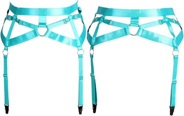 Жіночий корсет-накидка в стилі панк з 4 кліпсами, набір шнурів, шкарпетки Харадзюку, універсальний розмір, смарагдовий