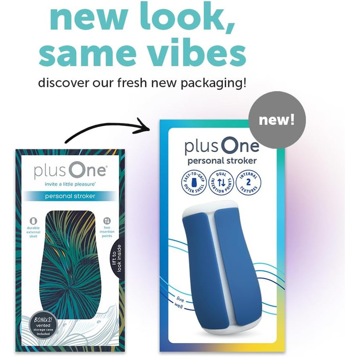 Персональний строкер для чоловіків plusOne, ультрам'який, повністю водонепроникний, дискретний дизайн