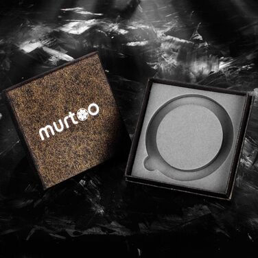 Шкіряний браслет Murtoo для чоловіків з чорним оніксом та агатом, плетений аксесуар з натурального каменю, коричневий, 20 см