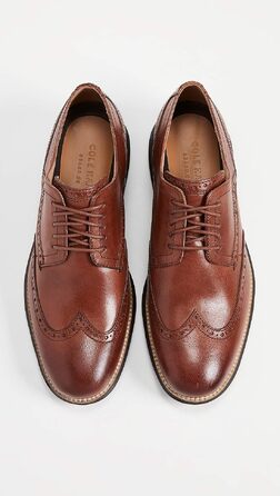 Чоловічі шкіряні туфлі Cole Haan Grand Wingtip Oxford коричневого кольору Woodbury Ivory, розмір 43.5 EU