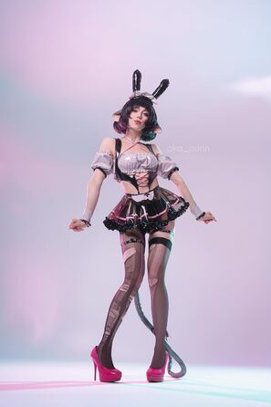 Костюм горничної KORURACLUB: чорний, преміум PU, косплей, жіноча білизна, зайчик