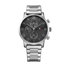 Чоловічий кварцовий годинник Tommy Hilfiger Multi з багатофункціональним циферблатом, сталевий браслет, колір Grey Metal