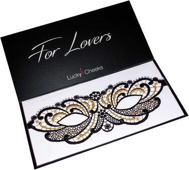 Маска для очей Lucky Cheeks Queen of Love - Чорний/Золотий колір