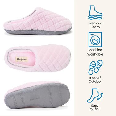 Жіночі домашні капці-клоги Dearfoams Leslie Terry з ефектом пам'яті (Memory Foam), Fresh Pink, розмір 42.5/44 EU (широка колодка)