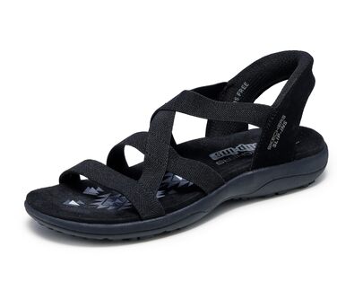 Жіночі сандалії Skechers Reggae Slim Stretch Flex Hands Free Slip-Ins, чорні, розмір 39 EU
