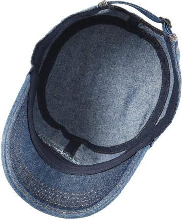 Військова кепка з праної бавовни, унікальний дизайн, колір Denim Blue