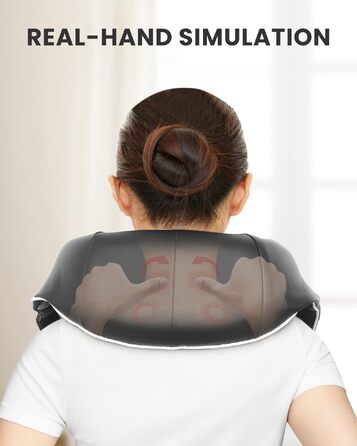 Масажер для шиї та плечей RENPHO Shiatsu, електричний масажер для спини, чорний