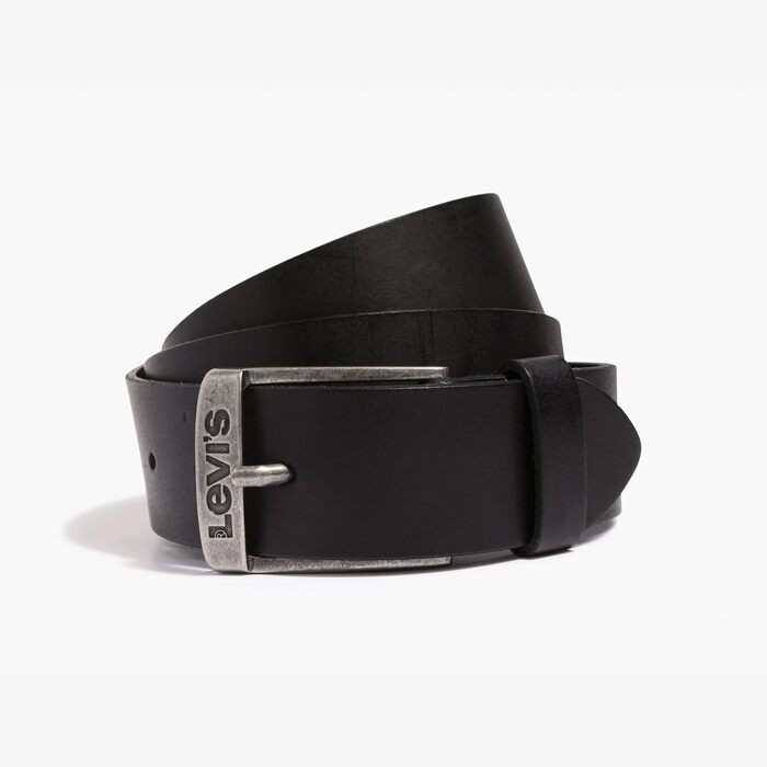 Чоловічий шкіряний ремінь Levi's New Duncan, чорний, розмір 100