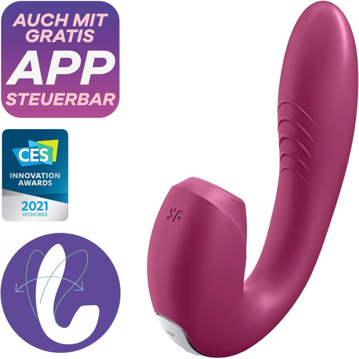 Satisfyer Sunray Connect App Rabbit - вібратор для жінок з підключенням по Bluetooth | Інтимна іграшка кролик | Стимуляція клітора та G-точки | Водостійкий (IPX7) | З можливістю зарядки | З високоякісного силікону | Однорозмірна іграшка для дорослих