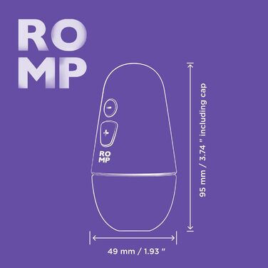 Вібратор клітора Romp - стимулятор з 10 рівнями інтенсивності, водонепроникний, рожевий (Free X)
