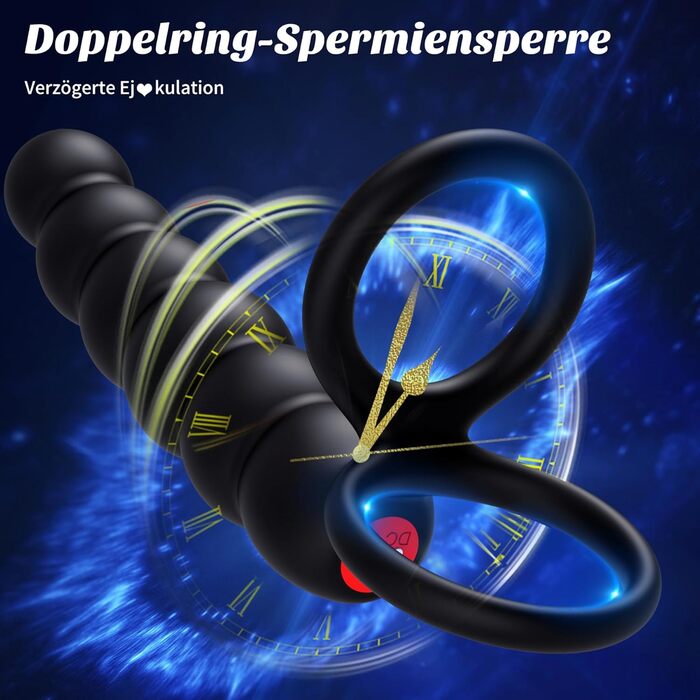 Анальний вібратор для пар, дildo-пеніс, кільце для ануса, стимуляція простати, парний вібратор для пар