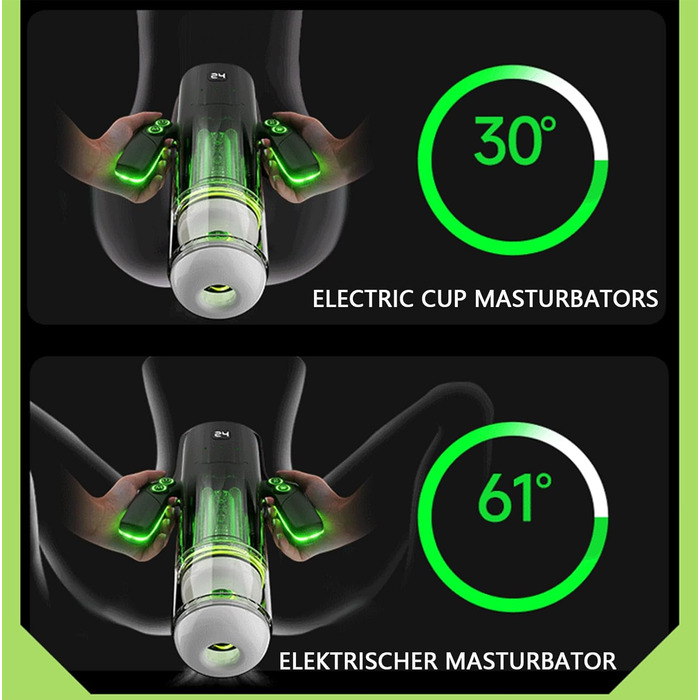 Електричний мастурбатор для чоловіків 3-в-1 з подвійними ручками, 10 швидкостей, реалістична вагіна, портативний секс-іграшка