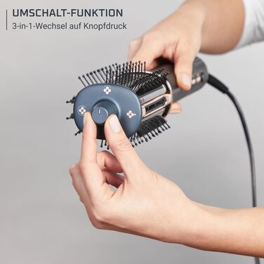 Стайлер-фен 2в1 Rowenta Ultimate Experience CF9620F0 з іонізацією, набором з 3 насадок та Pro Keratin, Метал Блакитний