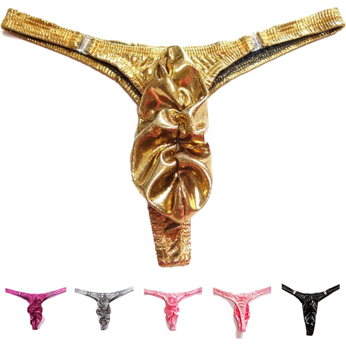 Чоловіча білизна Faringoto: 6 шт. Jockstrap-Tanga з блискучого жакарду, моделі G-String, універсальний розмір