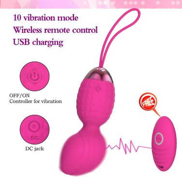 М'яч для Кегеля 2-в-1 з вагами та масажером Ben Wa Balls, для початківців, тренування м'язів тазового дна (рожевий)