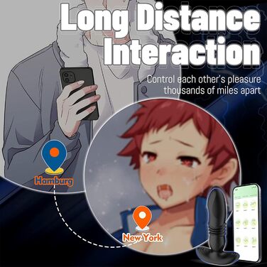 Аналізатор вібрацій YcsLust з функцією імпульсу, 10 режимів вібрації та 10 імпульсів, керування через додаток для чоловіків, секс-іграшка, анальний плагін для пар (керування через додаток)